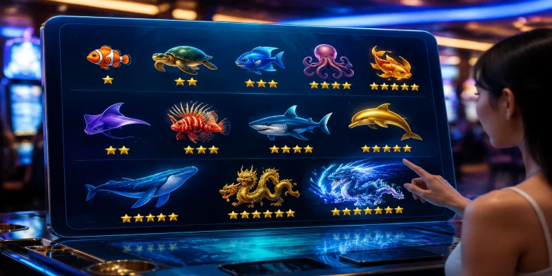Bảng thống kê tỷ lệ trả thưởng của các loại sinh vật trong game bắn cá jackpot